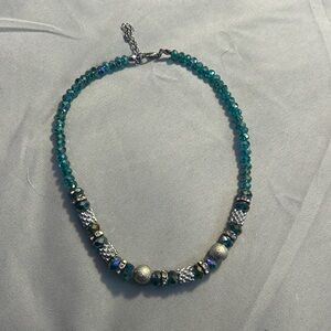 ⭐️Teal and silver necklace Vintage Summer